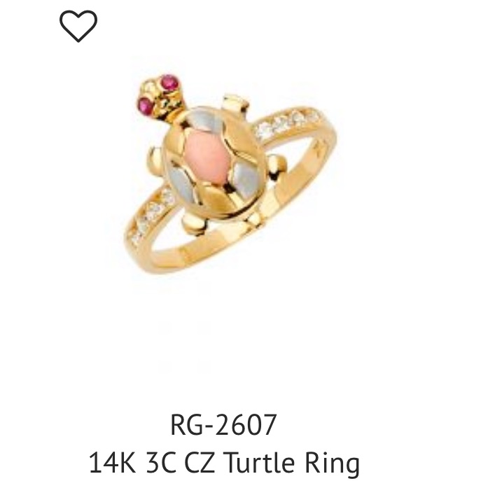 Turtle Ring 14 K